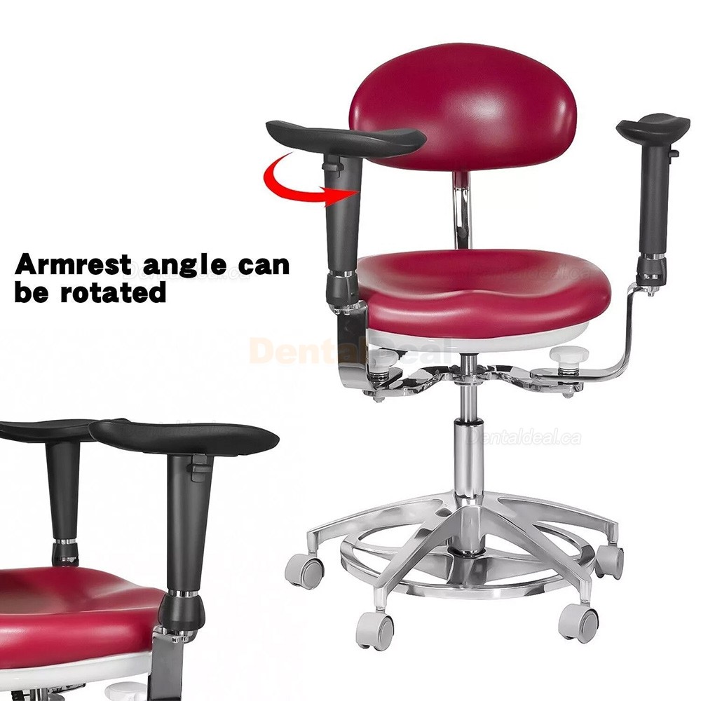 JKS 037 Dental Microscope Stool Surgeon Operator Hygienist Chair with Armrest